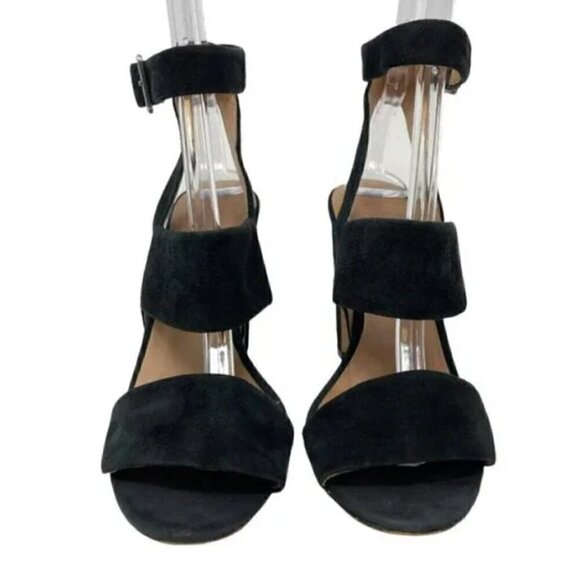 Madewell Black Suede Strappy Octavia Sandals - Size 8 - Picture 5 of 10